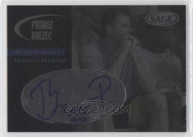 2000 Sage - Authentic Autograph - Platinum #A4 - Primoz Brezec /50