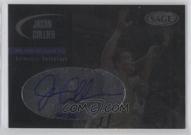 2000 Sage - Authentic Autograph - Platinum #A8 - Jason Collier /50