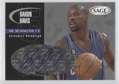 2000 Sage - Authentic Autograph - Silver #A11 - Baron Davis /210