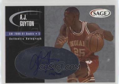 2000 Sage - Authentic Autograph - Silver #A19 - A.J. Guyton /400