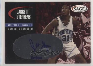 2000 Sage - Authentic Autograph #A47 - Jarrett Stephens /999