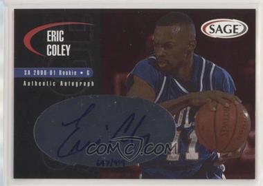 2000 Sage - Authentic Autograph #A7 - Eric Coley /999
