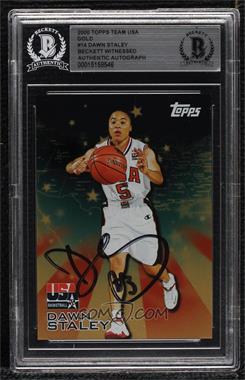 2000 Topps Team USA - [Base] - Gold #14 - Dawn Staley [BAS BGS Authentic]