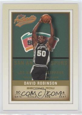 2001-02 Fleer Authentix - [Base] - Second Row #6 - David Robinson /200