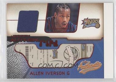 2001-02 Fleer Authentix - Jersey Authentix - Ripped #JA-AI - Allen Iverson