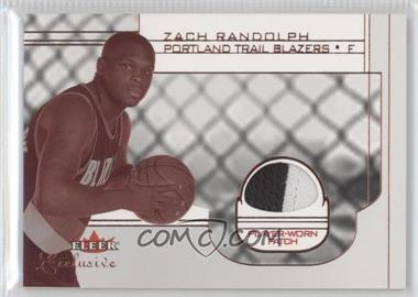 2001-02 Fleer Exclusive - [Base] #123 - Rookie Player-Worn Patch - Zach Randolph