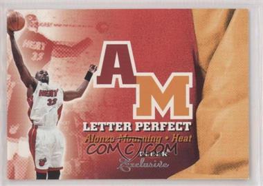 2001-02 Fleer Exclusive - Letter Perfect #3 LP - Alonzo Mourning