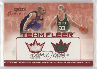 2001-02 Fleer Exclusive - Team Fleer - Red #_VCLB - Vince Carter, Larry Bird /500