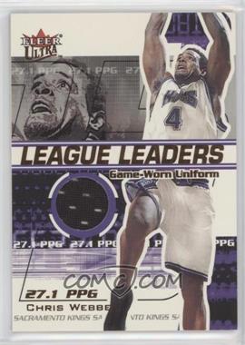 2001-02 Fleer Ultra - League Leaders - Game-Worn Uniform #_CHWE - Chris Webber /450