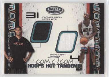 2001-02 NBA Hoops Hot Prospects - Hoops Hot Tandems Memorabilia #SBSS - Shane Battier, Stromile Swift /100
