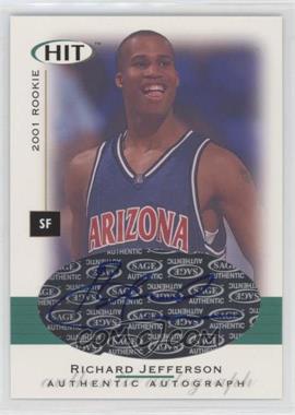 2001-02 SAGE Hit - [Base] - Autographs #A13 - Richard Jefferson