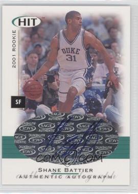 2001-02 SAGE Hit - [Base] - Autographs #A31 - Shane Battier