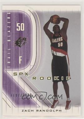 2001-02 SPx - [Base] #124 - Rookie - Zach Randolph /1999