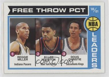 2001-02 Topps Heritage - [Base] #147 - League Leaders - Reggie Miller, Allan Houston, Doug Christie