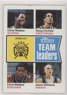 2001-02 Topps Heritage - [Base] #226 - Team Leaders - Chris Webber, Jason Williams, Doug Christie [EX to NM]