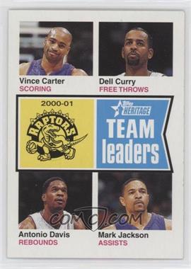 2001-02 Topps Heritage - [Base] #229 - Team Leaders - Vince Carter, Dell Curry, Antonio Davis, Mark Jackson