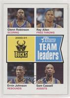 Team Leaders - Glenn Robinson, Ray Allen, Ervin Johnson, Sam Cassell