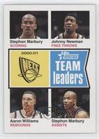 Team Leaders - Stephon Marbury, Johnny Newman, Aaron Williams