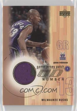 2001-02 Upper Deck - UD Game Jersey Patch Number #GR-P# - Glenn Robinson [EX to NM]