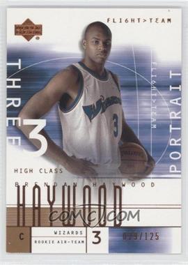 2001-02 Upper Deck Flight Team - [Base] - Copper #106.1 - Brendan Haywood (Portrait) /125