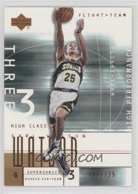 2001-02 Upper Deck Flight Team - [Base] - Copper #111.3 - Earl Watson (High Performance) /125