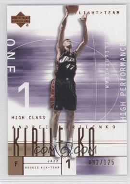 2001-02 Upper Deck Flight Team - [Base] - Copper #135.3 - Andrei Kirilenko (High Performance) /125