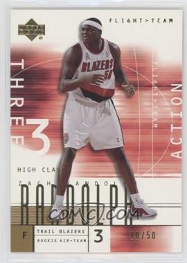 2001-02 Upper Deck Flight Team - [Base] - Gold #113.2 - Zach Randolph (Action) /50