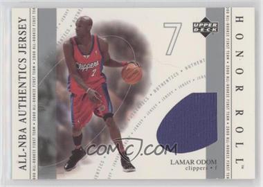 2001-02 Upper Deck Honor Roll - All-NBA Authentic Jerseys #LO - Lamar Odom