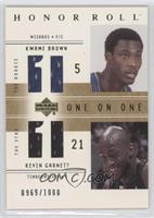 One on One - Kwame Brown, Kevin Garnett #/1,000