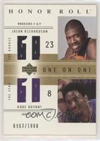 One on One - Jason Richardson, Kobe Bryant #/1,000