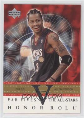 2001-02 Upper Deck Honor Roll - Fab Fives The All-Stars #F5-AS7 - Allen Iverson