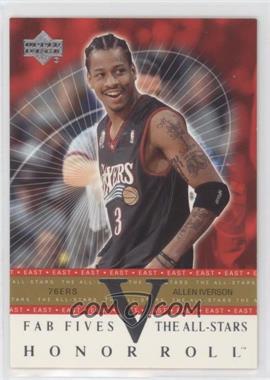 2001-02 Upper Deck Honor Roll - Fab Fives The All-Stars #F5-AS7 - Allen Iverson