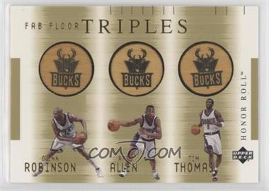 2001-02 Upper Deck Honor Roll - Fab Floor Triples #GR/RA/TT - Glenn Robinson, Ray Allen, Tim Thomas