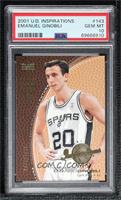 2002 Draft - Emanuel Ginobili [PSA 10 GEM MT] #/2,999