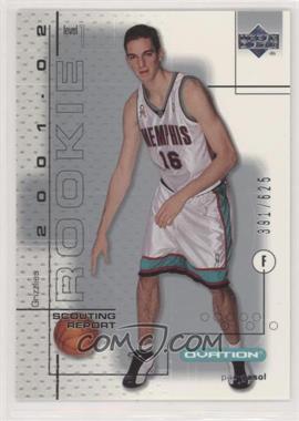 2001-02 Upper Deck Ovation - [Base] #92.3 - Pau Gasol (Scouting Report) /625