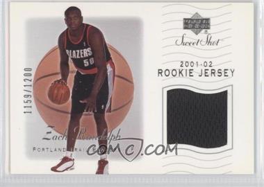 2001-02 Upper Deck Sweet Shot - Base Rookie Jersey #91 - Zach Randolph /1200