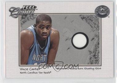2001 Fleer Greats of the Game - Feel the Game Classics #_VICA.3 - Vince Carter (Single Swatch, Blue Jersey, Wristband Not Showing)