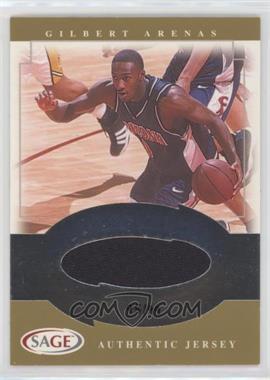 2001 Sage - Authentic Jerseys - Gold #J1 - Gilbert Arenas /99