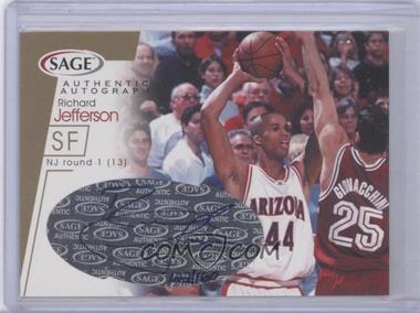 2001 Sage - Autographs - Gold #A22 - Richard Jefferson /160