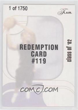 2002-03 Flair - [Base] - Expired Redemption #119 - Class of '02 - Emanuel Ginobili /1750