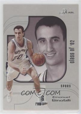 2002-03 Flair - [Base] - Row 1 #119 - Class of '02 - Emanuel Ginobili /150