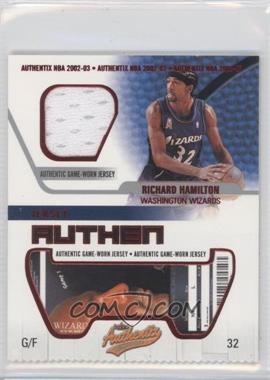 2002-03 Fleer Authentix - Jersey Authentix - Ripped #JA-RH - Richard Hamilton