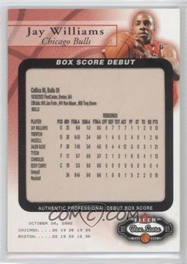 2002-03 Fleer Box Score - Box Score Debut #9 BSD - Jay Williams /2002