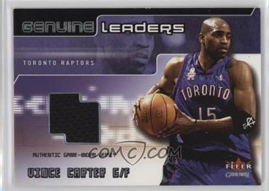 2002-03 Fleer Genuine - Genuine Leaders - Jerseys #_VICA - Vince Carter