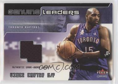 2002-03 Fleer Genuine - Genuine Leaders - Jerseys #_VICA - Vince Carter