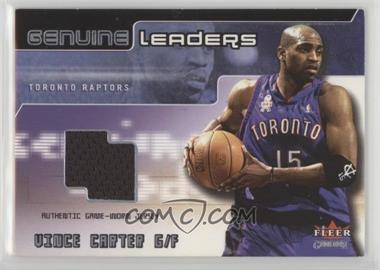 2002-03 Fleer Genuine - Genuine Leaders - Jerseys #_VICA - Vince Carter