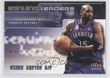 2002-03 Fleer Genuine - Genuine Leaders #GL7 - Vince Carter