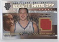 Rookie Hats Off Jersey - Curtis Borchardt, Vince Carter #/350