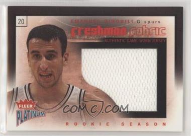 2002-03 Fleer Platinum - Freshman Fabric #FF-EG - Manu Ginobili