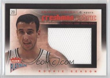 2002-03 Fleer Platinum - Freshman Fabric #FF-EG - Manu Ginobili